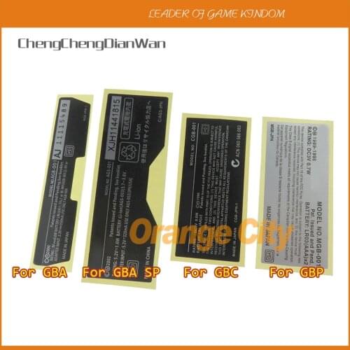 New Label Stickers back sticker Replacement for Gameboy Advance GBA GBC GBP GBA SP