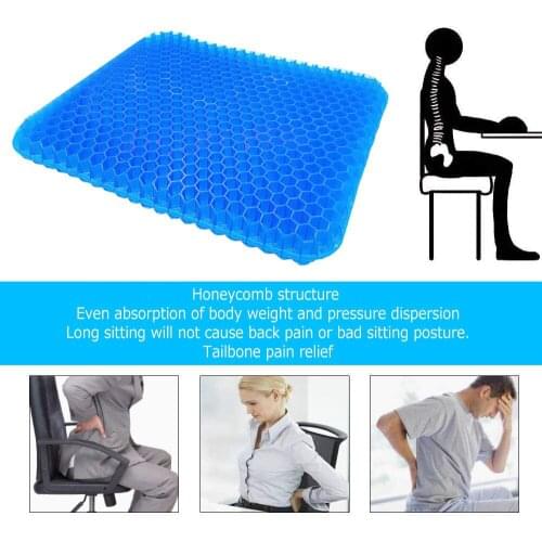 Newest Modified Double Gel Seat Cushion for Pressure Relief Back Tailbone Pain - Home Office Chair Cars Wheelchair