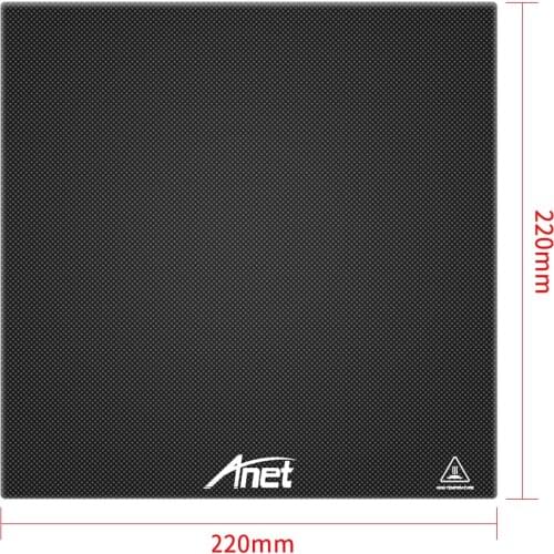 New Anet 3D Printer Carbon Silicon Crystal Tempered Glass Build Platform For 3D Printer Heating Bed Table 220/235/300/310mm Size