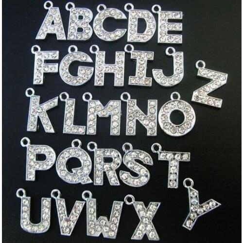 About 12mm Hang Pendant Letter N - Z 20PCS Each Letter Fit For Necklace Keychains