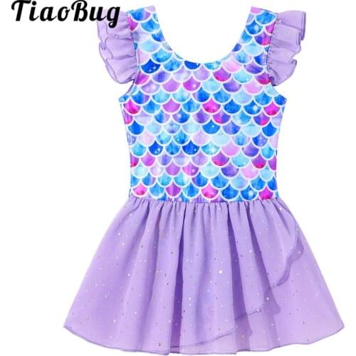 Kids Girls Ballet Dance Leotards Tutu Skirted Dress Camisole Ballerina Dancewear