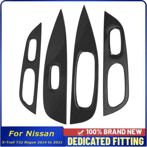 Fit For Nissan X-Trail T32 Rogue 2014 to 2021 Car Window Control Panel Glass Lift Switch Cover Trims Frame Auto Accessories