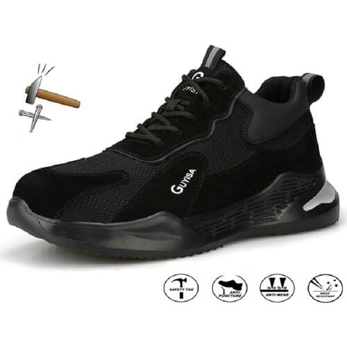 Work Sneakers Men Indestructible Steel Toe Work Shoes Boot Men Shoes Anti-puncture Safety Shoes for Men AIR Mesh Designer Shoes