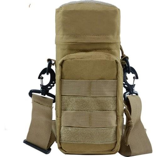 Tactical Molle Water Bottle Pouch Bag 800ml Military Waterproof Sports Kettle Pouch for Army Fans Climbing Camping Hiking Bag