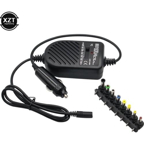 Universal 80W Portable Charger LED Auto Car Adapter Adjustable Power Supply Adapter Set 8 Detachable Plugs Car Laptop Notebook