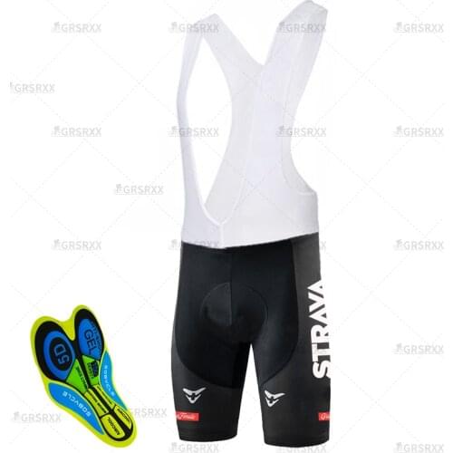 STRAVA Cycling Bib Shorts Womens Mountain Bike Cycling Trousers Mens Bicycle Tights Unisex Shookproof Racing Bib Trousers