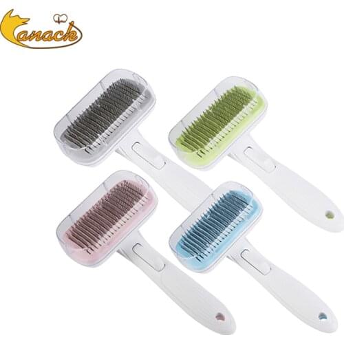 High Quality Pet Comb For Dogs Automatic Hair Removal Comb Brush Remover Hair Grooming Dog Cat Comb