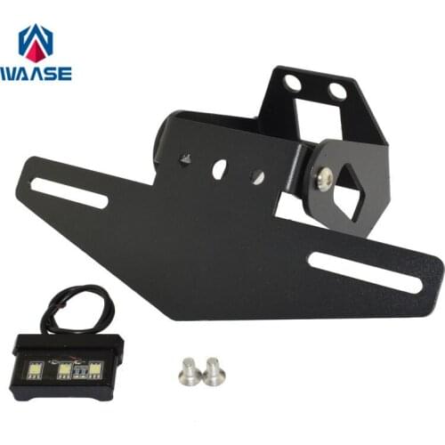 Waase For Kawasaki Ninja 250 400 Z400 2018 2019 2020 License Plate Holder Frame with LED Light
