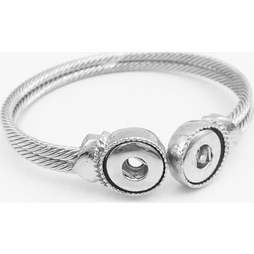 XH2701 Snap Button Bracelet Snap Jewelry Charm Bangles DIY (fit 12mm Snap) BOBOSGIRL