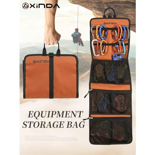 XINDA 320T Nylon Bag Waterproof Wear-resistant Quickdraws Carabiner instrument Climbing Toolkit Tool Equipment storage Tote bag