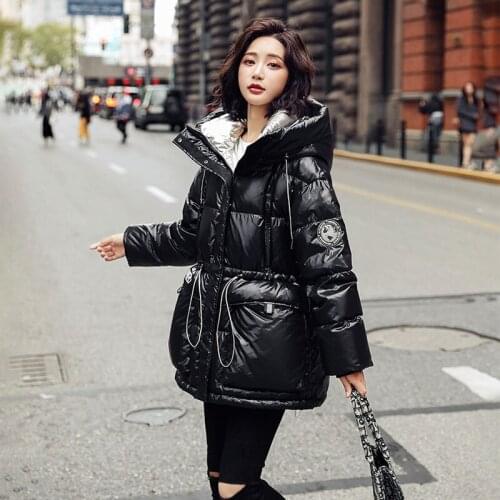 2020 Winter Jacket Women Down Parkas High Quality Hooded Thicken Outerwear Coats Female Slim Cotton Padded Windbreaker Fashion