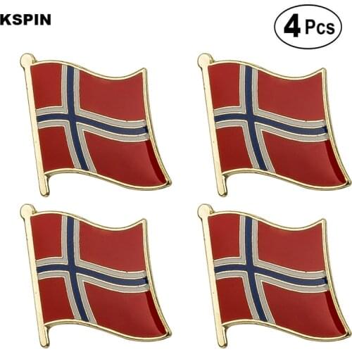 Norway Flag Pin Lapel Pin Badge Brooch Icons 4pcs