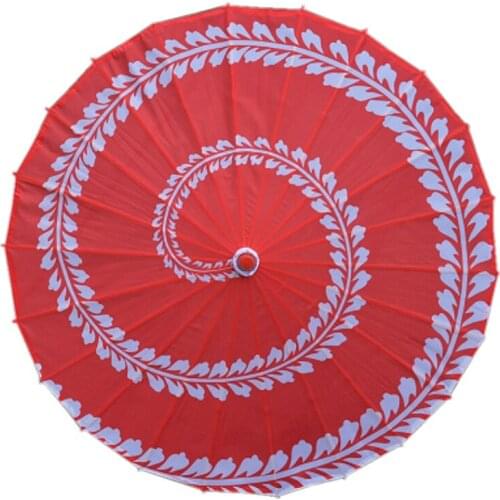 Japanese Style Whirlwind Design Vintage Bamboo Silk Umbrella Wedding Parasol Dance Props Lightweight Rain Gear with Wood Handle