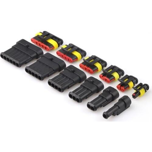1/5/10Sets 1P 2P 3P 4P 5P 6Pins Way AMP 1.5 Super seal Waterproof Electrical automotive Wire Connector Plug for car Motorcycle