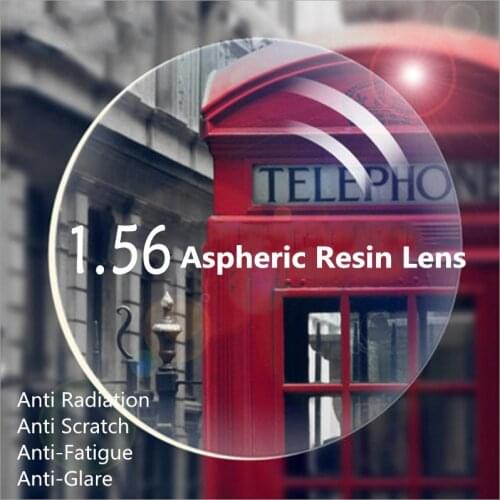 1.56 Index(+4.00~-4.00) Anti Radiation Prescription CR-39 Resin Aspheric Glasses Lenses Myopia Hyperopia Presbyopia Optical Lens