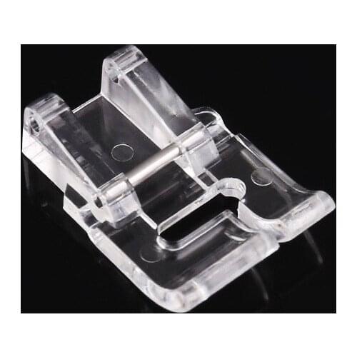 1Pcs Inlaid Short Satin Pattern DIY Sewing Walking Foot for Sewing Machines New Clear Plastic Household Sewing Machine Foot