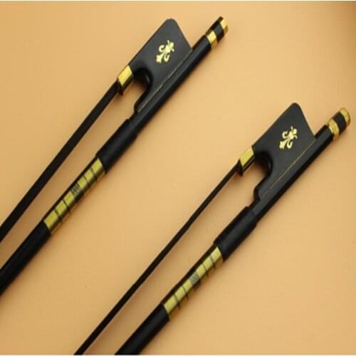 1 pc New PRO black 4/4 full size Carbon fiber cello bow ebony frog inlaid copper flower Free Shipping
