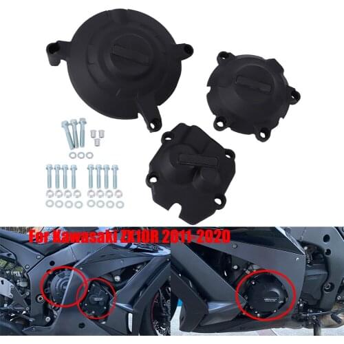 11-20 For Kawasaki ZX10R Motorcycles Engine Cover Clutch Protection Case Generator Covers Black ZX-10R 2011 2012 2013 2014-2016