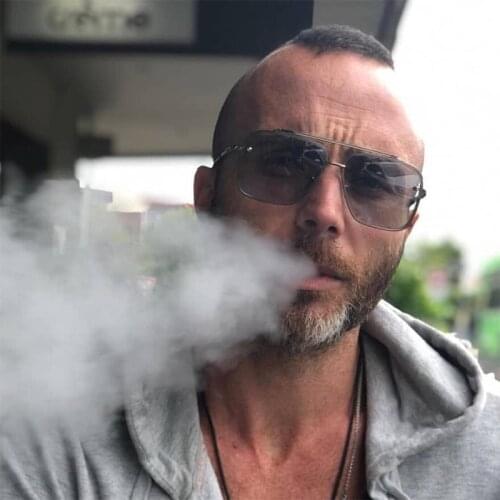 1157 Retro Box Sunglasses Mens Mach Six Mesh Red Same Style Square Metal Sunglasses for Men Wholesale Sunglasses