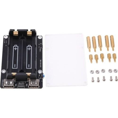18650 New UPS with RTC & Coulometer Pro Extended Two USB Port Power Supply Device for Raspberry Pi 4 B / 3B+ / 3B