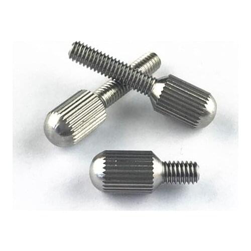 4pcs M2 stainless steel small head knurled hand screws round handle knob screw grip bolts adjust arm bolt GB836 4mm-12mm length
