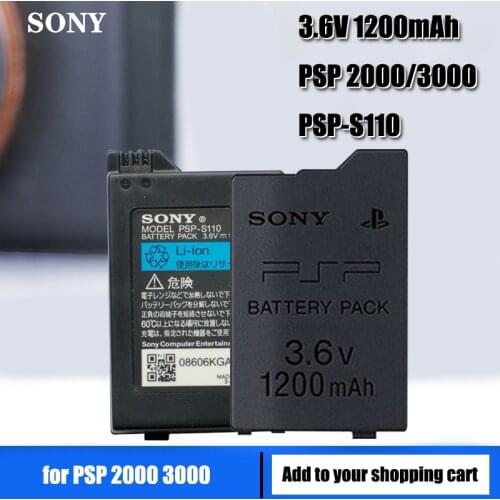 1200mAh Battery Pack for Sony PSP 2000 PSP 3000 PSP2000 PSP3000 PlayStation Portable Rechargeable Batteries 3.6V Power Bateria