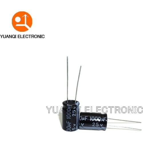 10pcs 25V 1000uF 10*17mm Aluminum Electrolytic Capacitor 10X17mm