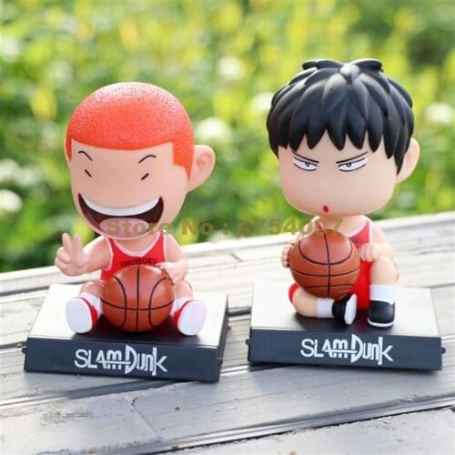 Anime slam slam dunk q version hanamichi sakuragi rukawa kaede shake head action figure 13cm Toy