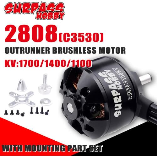 Surpass Hobby 2808 Brushless Motor C3530 1100KV 1400KV 1700KV 14Poles for Rc Airplane Fixed-wing Motor Remote Control Part
