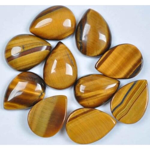 18x13MM Tigereye Bead Teardrop CAB GEM Jewelry Making (10 pcs/lot) H116