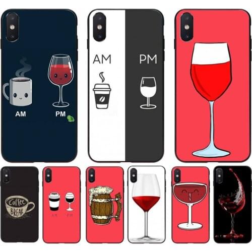 YNDFCNB Coffee Wine Cup Phone Case Cover for iphone 11 Pro Max X XS MAX 6 6s 7 8 plus 5 5S 5SE XR SE2020