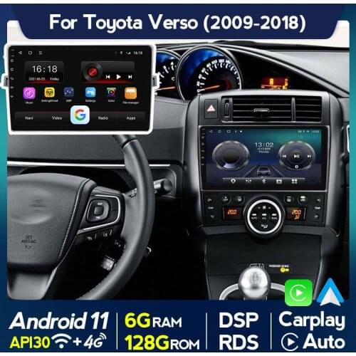 DSP RDS Android 11 IPS Car Radio For Toyota Verso EZ GPS Navigation Multimedia Video Player Autoradio Stereo 2 Din DVD Head Unit