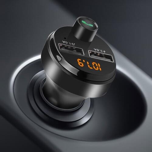 Handsfree FM Transmitter Bluetooth 5.0 Aux Modulator Car Kit TF Car Audio MP3 Player 3.6A Fast Charge Dual USB Car Charger X-615