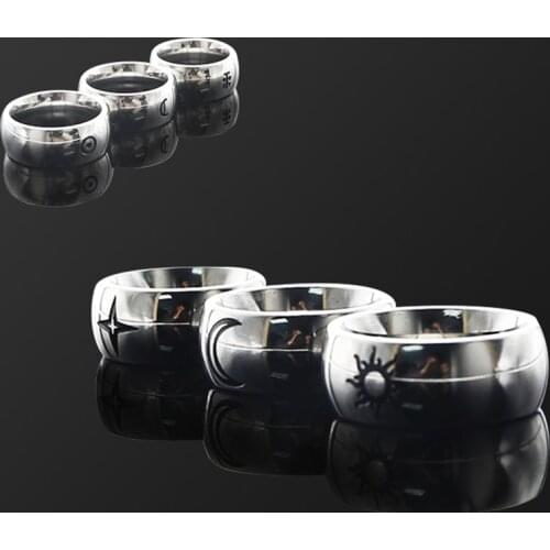 Sun Moon Star Penis Cock Ring Stainless Steel Male Sex Ring Stop Premature Ejaculation Erection Ejaculation Combination Ring