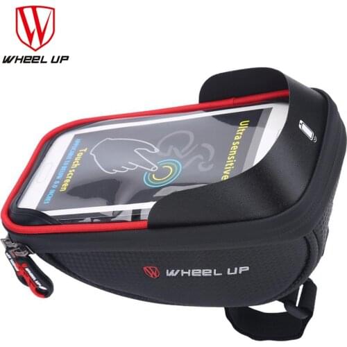 WHEEL UP Rainproof Bicycle Bag Frame Front Top Tube Cycling Bag 6in Phone Case Touch Screen Bag Mountain Bike Mobile Phone Pouch