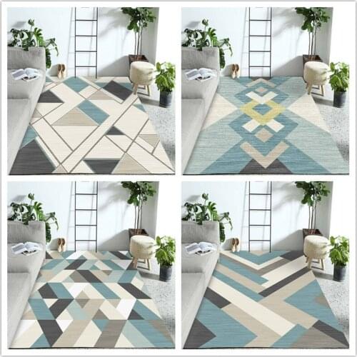 Nordic style Carpets For Living Room Bedroom Carpet Sofa coffee table Study Room Mat Model Showcase Rugs 3D Printed Home tapetes