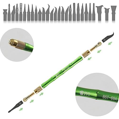 BEST 27 IN 1 Tool Sets BGA Maintenance Knife For iPhone CPU NAND CHIP IC Remove Glue Disassemble Rework Blade