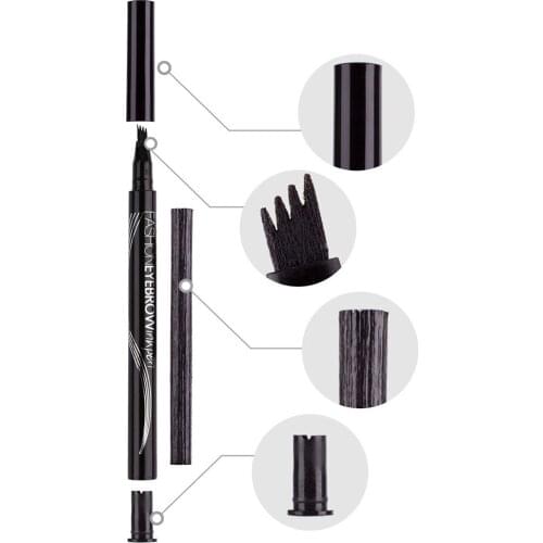 LULAA 1Pc Natural Microblading Eyebrow Tattoo Pen with Fork Tips Fine Sketch Liquid Eyebrow Pencil Waterproof Eyebrow Tint TSLM2