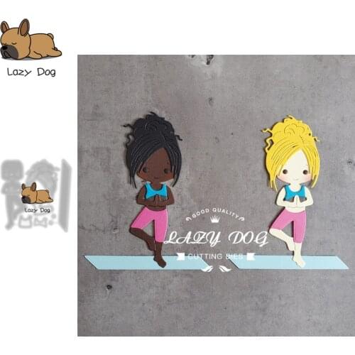 Sport Yoga Girl Metal Cutting Dies Scrapbooking Stencil DIY Mold Knife Craft Embossing Die Cuts Card Making New Dies For 2021