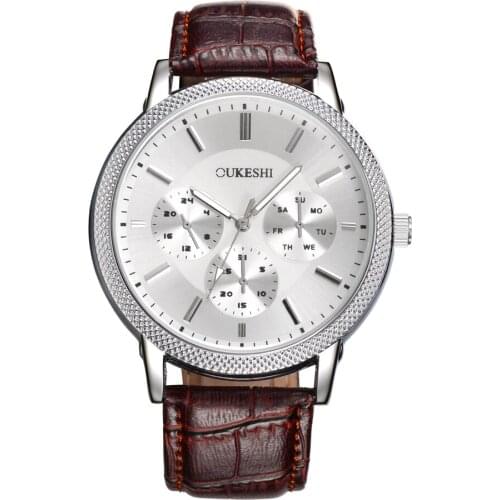 Fashion Leather Strap Quartz Casual Mens Watches Luxury Brand Top Quality Decaration Eyes Relogio Masculino Montre Homme Clock