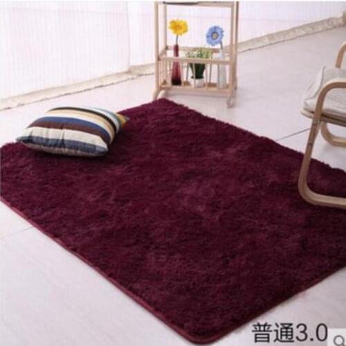 Plush Soft Shaggy Alfombras Carpets For Living Room Ivory Wool Rug Anti-skid Carpet Floor Bedroom Soft Mat Carpets Kids Room