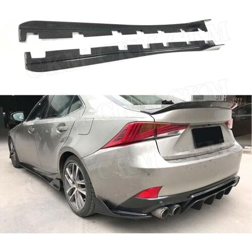 Carbon Fiber/FRP Unpainted Side Skirts Protector Body Kits for LEXUS IS300 IS350 IS F Sport Sedan 4 Door 2013-2018 Car Styling