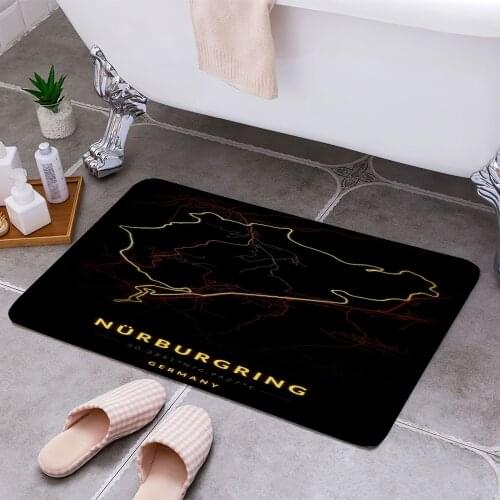 Nurburgring Carpet Areas Rug Non-slip Floor Mat Rug 3D Printing Living Room Bedroom Door Mat Home Decoration