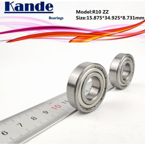 Kande Bearings R10 4pcs ABEC-1 R10ZZ 4pcs ABEC-5 R10 ZZ Inch Bearing 15.875*34.925*8.731mm