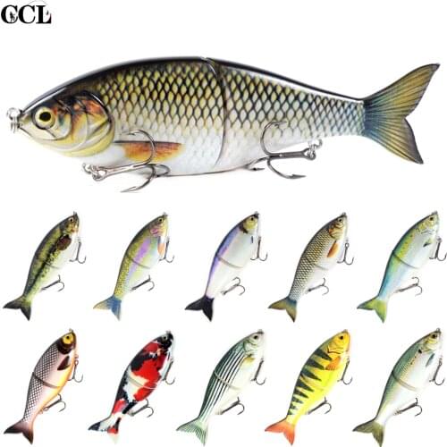 180cm 82g Slow Sinking Wobblers Bait Jointed Fishing Lures With 3D Real Eyes For Pike Bass Swimbait Fishing Tackle