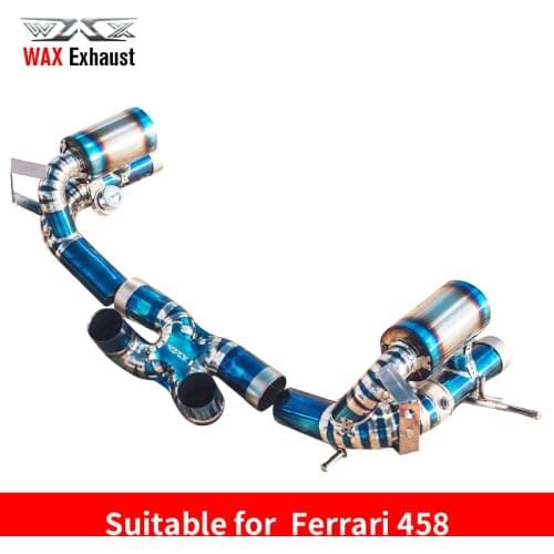 Own factory manaufacturer high quality performance titanium exhaust pipe for Ferrari 458 exhaust system