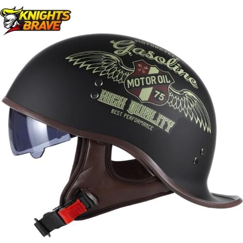 Retro Vintage Helmet Motorcycle Casco Moto Open Face Scooter Moto Helmet Motorbike Racing Riding Helmet For Men Women