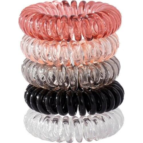 Telephone Wire Line Elastic Hair Bands for Women Ponytail Holders Plastic Rubber Hair Ring Cute Hair Accessories Styling Tool