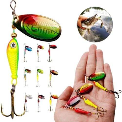 Fishing spinner bait 9g spoon lure metal baits treble hook artificial fish wobbler feeder carp spinnerbait Fishing Accessories