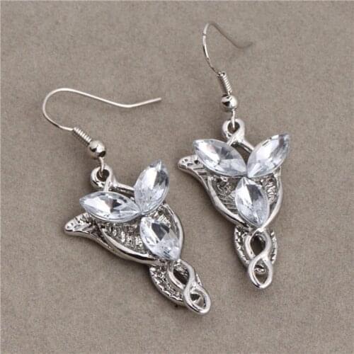 Arwen Evenstar Drop Earrings Elfstone Elessar Aragorn Galadriel Elves Princess Crystal Fashion Hot Movie Jewelry Women Wholesale